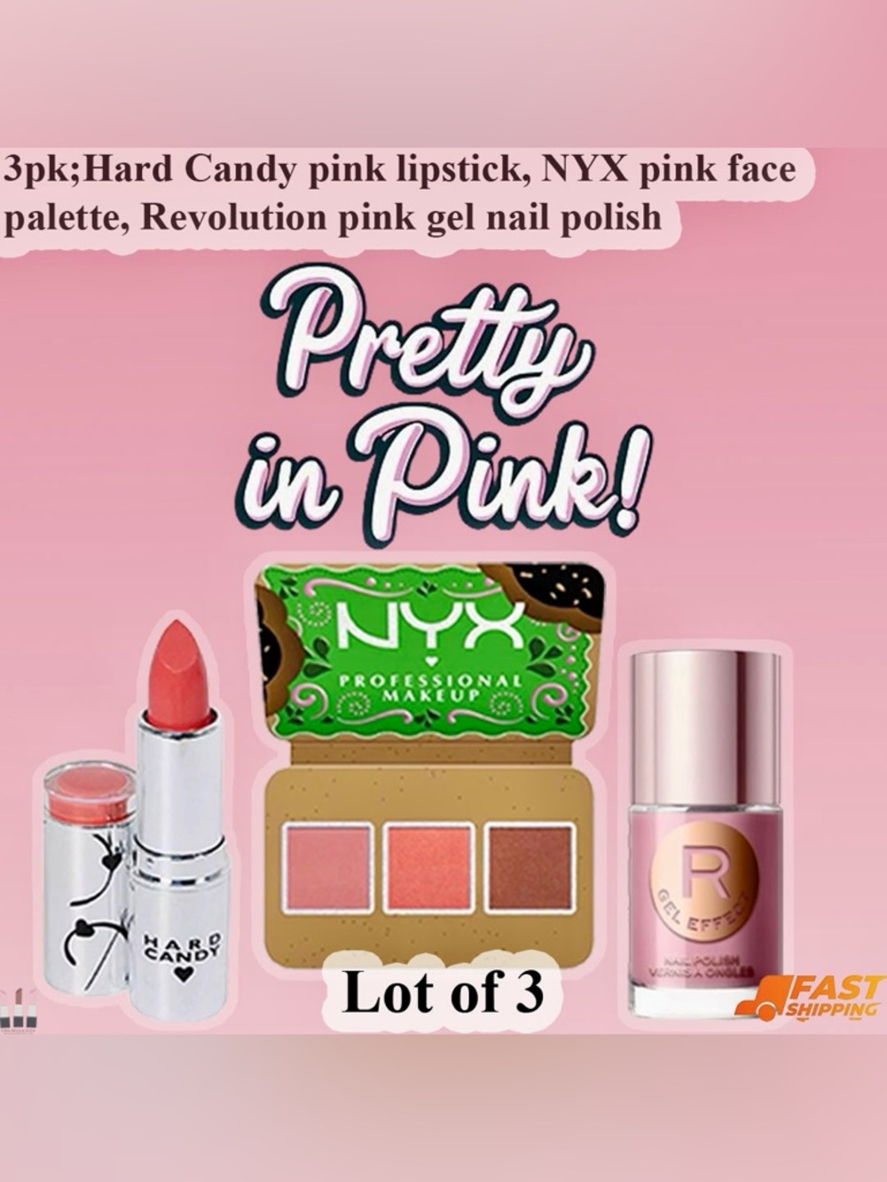 Bella Vita Pink Lipstick & Matching Pink Nail Trio
